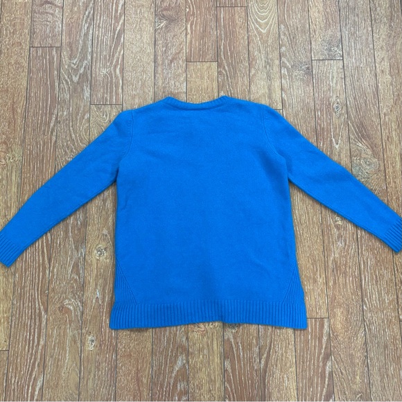 Akris Punto Blue Wool & Cashmere Cable Knit Sweater - Sz 12 - Picture 3 of 13